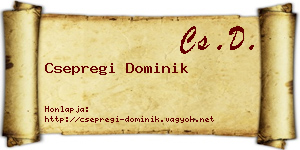 Csepregi Dominik névjegykártya