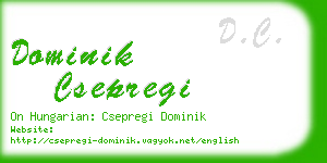 dominik csepregi business card